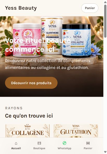La boutique Yess Beauty créée avec Felar